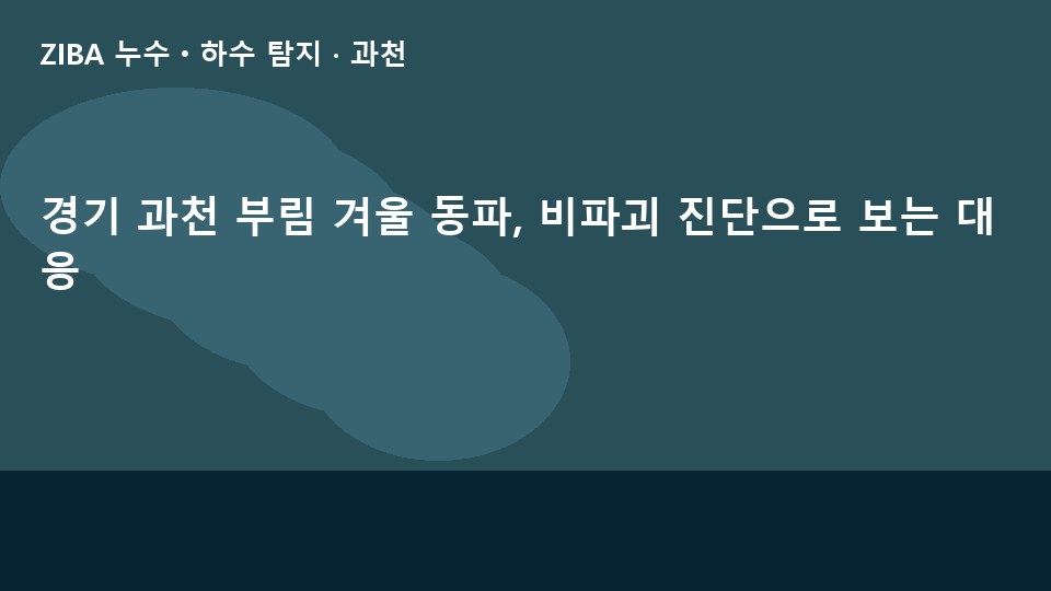 경기 과천 부림 겨울 동파, 비파괴 진단으로 보는 대응