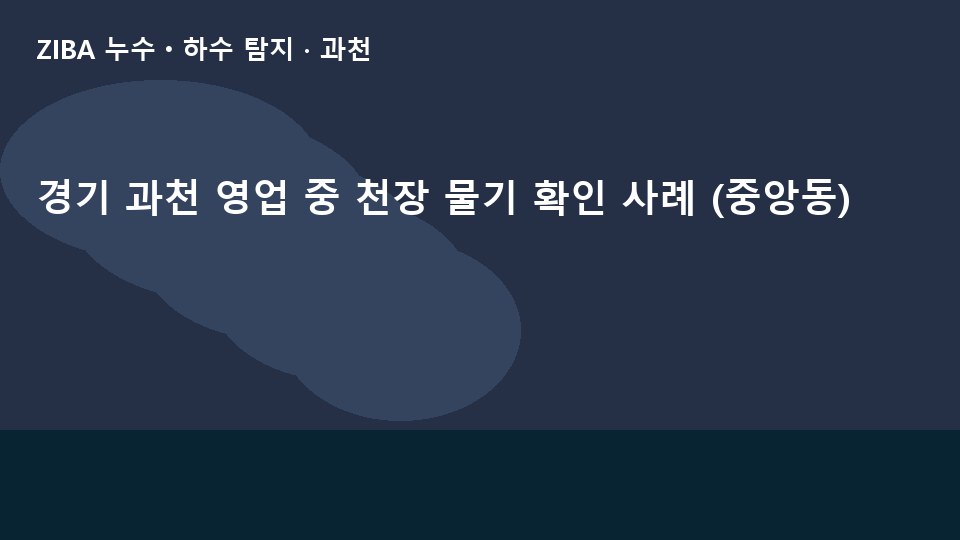 경기 과천 영업 중 천장 물기 확인 사례 (중앙동)