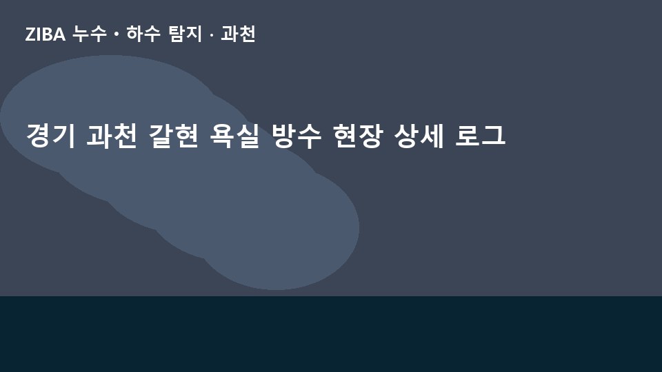 경기 과천 갈현 욕실 방수 현장 상세 로그