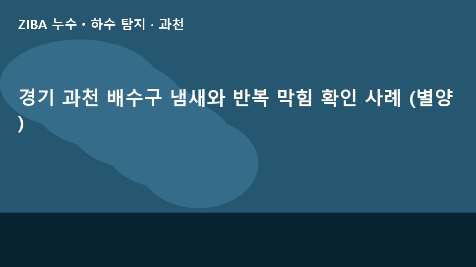 경기 과천 배수구 냄새와 반복 막힘 확인 사례 (별양)